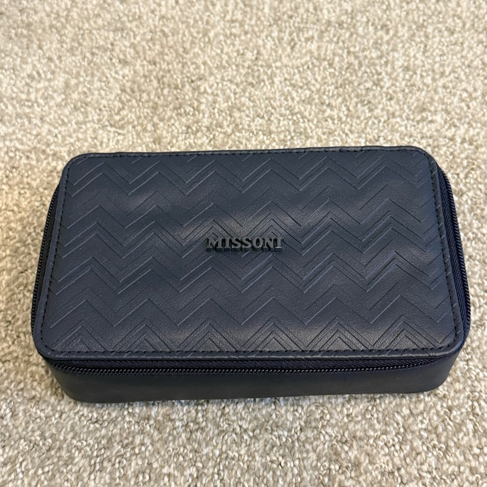 Missoni Navy Toiletry Cosmetic Bag